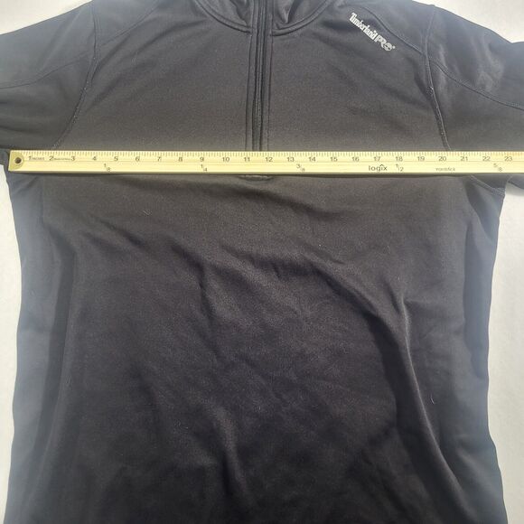 Timberland Pro Original Fit Sweatshirt Men Large 1/4 Zip Fleece Black - Picture 2 of 6